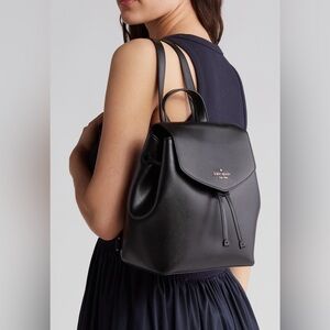 Kate Spade Black Leather Backpack